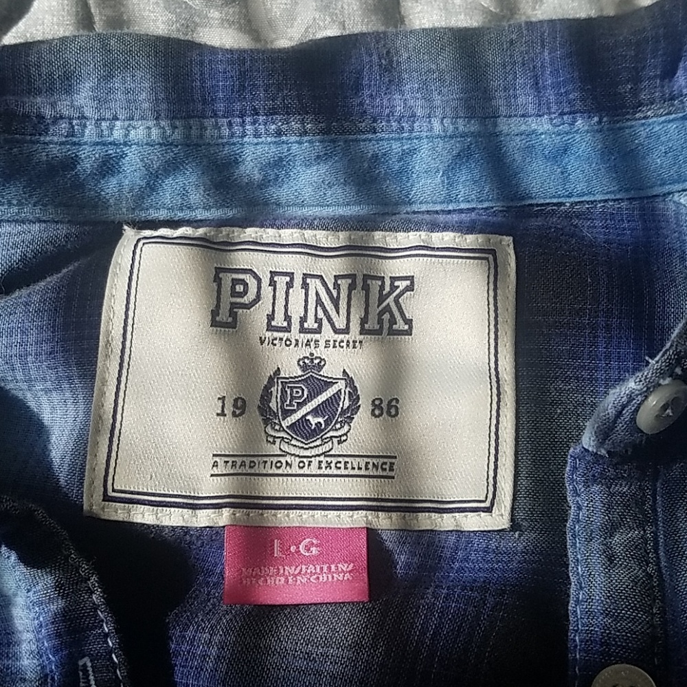 VS Pink flannel tshirt dress